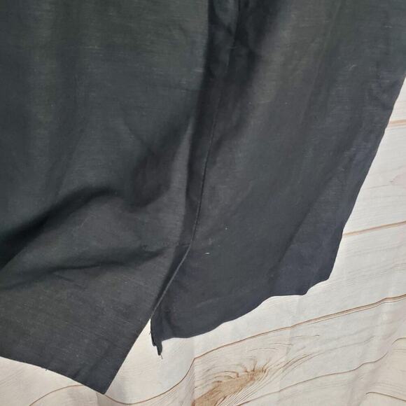 Adolfo Studio Vintage Dress Women Size 6P Black Linen Y2K Friends Whimsygoth LBD - Picture 8 of 11